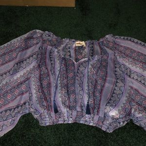 sheer flowy crop top